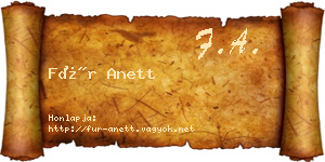 Für Anett névjegykártya